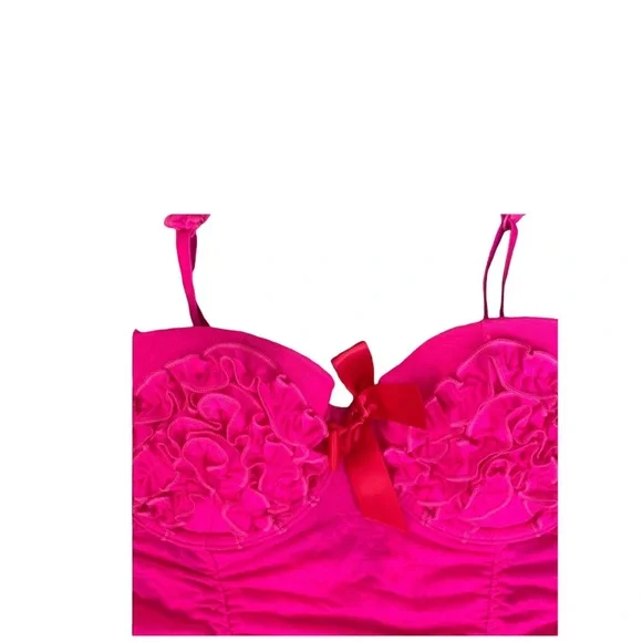 Victoria’s Secret pink 34B Sexy body teddy chemise slip NWT bachelorette - Picture 3 of 3